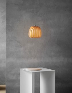 ST906 Mini, lampa wisząca, brzoza/natura, 18 x 18 cm