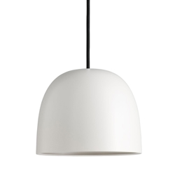 Super215 lampa wisząca, opal/czarny kabel