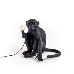 Seletti Monkey lampa stołowa, czarna