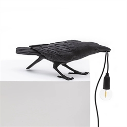 Seletti Bird Playing lampa stołowa, czarna