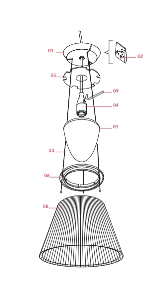 Część zamienna: ekran przeciwpyłowy do Flos Romeo Moon S2
