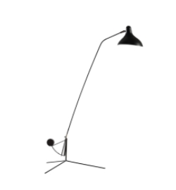 Czarna lampa podłogowa