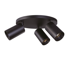SpotOn Circle3 lampa sufitowa/spot, czarny