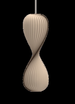 TR10 lampa wisząca, brzoza/naturalny, 43 x 133 cm.