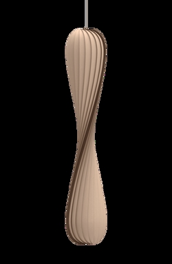 TR7 lampa wisząca, brzoza/naturalny, 25 x 145 cm