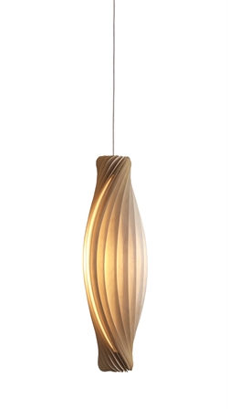 NO111 lampa wisząca, brzoza/naturalny, 20 x 72 cm