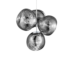 Melt mały żyrandol, srebrny