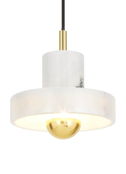 Stone pendel, biały/złoty