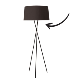 Część zamienna: Abażur do lampy podłogowej Tripode G5, czarny