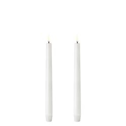 LED świeczki, Nordic white, Smooth, 2-pak, 2,3x25 cm