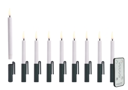 LED światełka choinkowe z zielonym klipsem, White, 9-pak, 1,3x13,8cm z pilotem