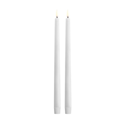 LED świeczki stołowe, Nordic white, Smooth, 2-pak, 2,3x32 cm