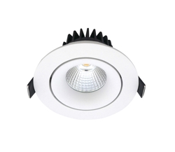 LED Downlight Tilt 12,7W, do zabudowy, dim-to-warm, matowa biel