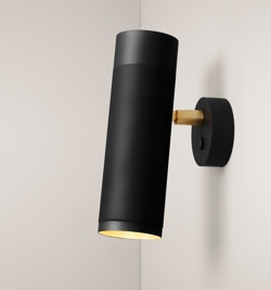 Thorup Copenhagen Patrone kinkiet, czarno-brązowany mosiądz, 200 mm