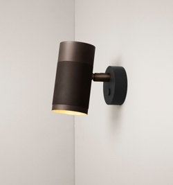 Thorup Copenhagen Patrone kinkiet mały, brązowany mosiądz/ciemny, 120 mm