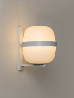 Wally Cesta kinkiet, metaliczny biały