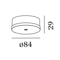 Baldachim do Wever Ducré wiszącej lampy - pojedynczy, biały