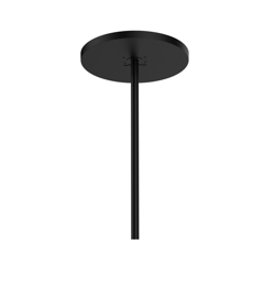 Baldachim do Wever Ducré wiszącej lampy - pojedynczy, częściowo wpuszczany, czarny