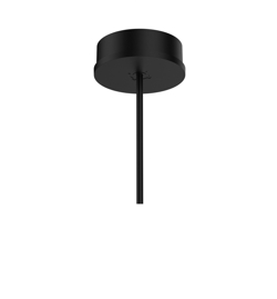 Baldachim do Wever Ducré wiszącej lampy - pojedynczy, czarny