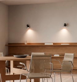 Thorup Copenhagen Patrone kinkiet mały, czarno-brązowany mosiądz, 120 mm