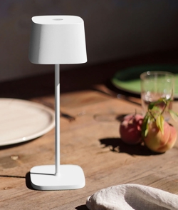 Ofelia lampa bateryjna / lampa stołowa, biała