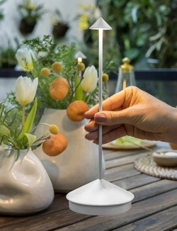 Pina lampa bateryjna/lampa stołowa, biała