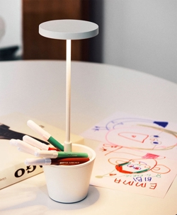 Poldina Reverso lampa bateryjna / lampka stołowa, biała