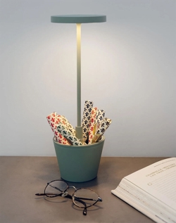 Poldina Reverso lampa bateryjna / lampka stołowa, szałwiowa zieleń