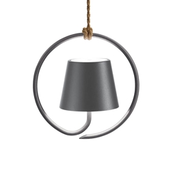 Poldina lampa bateryjna / wisząca, ciemnoszara