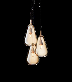 Anoli 3 pendel, nordic złoto/złoto