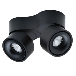 Easy W275 Build On LED spot, czarny z otworem na przewód