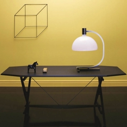 AS1C lampa stołowa, chrom/biały