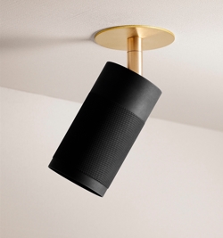 Thorup Copenhagen Patrone wpuszczany spot sufitowy z osłoną, czarno-brązowany mosiądz, 120 mm