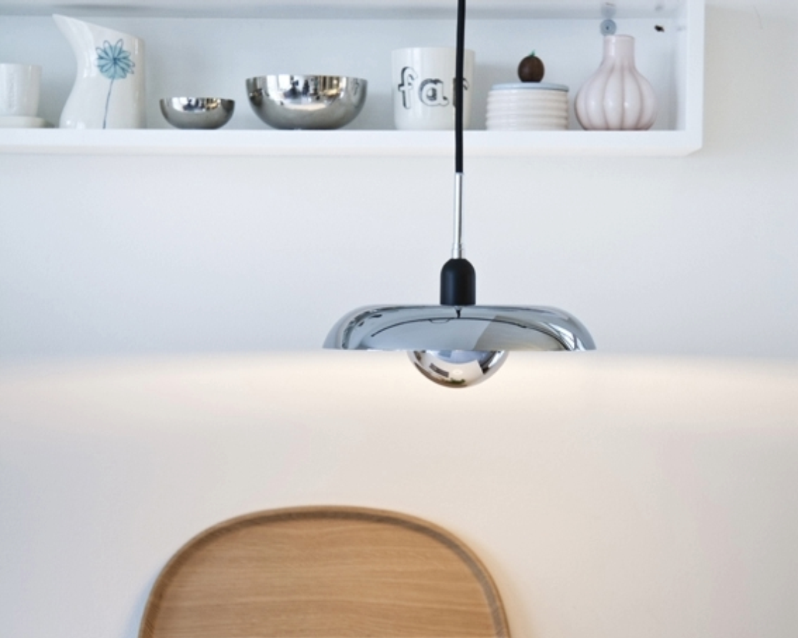 Piękna lampa wisząca Piet Hein w chromie - znajdź ją na Lamper-shop.pl