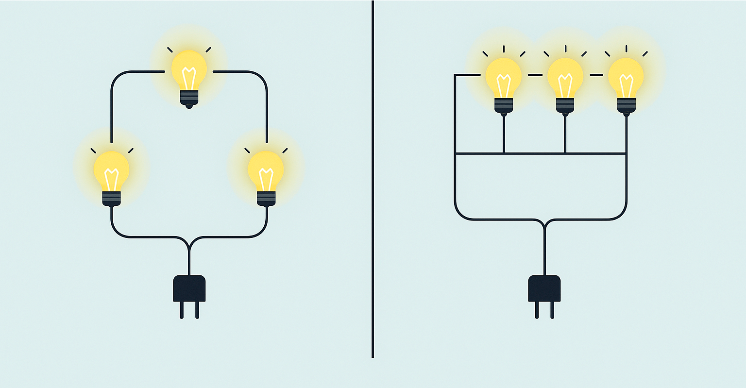 Czy można łączyć lampy szeregowo? | Przeczytaj więcej na Lamper-shop.pl