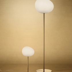 Gregg grande lampa podłogowa, złoto/biały