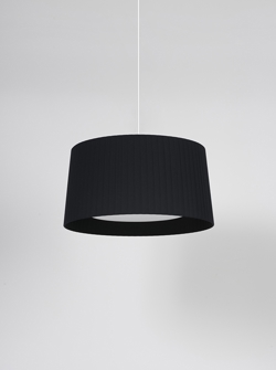 GT5 lampa wisząca Ø62, czarna z białym zawieszeniem