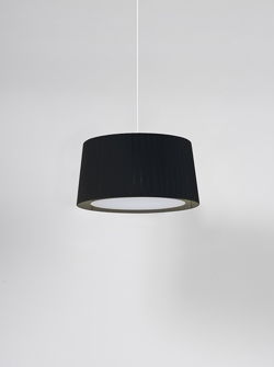 GT6 lampa wisząca Ø45, czarna z białym zawieszeniem