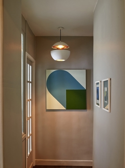 Here Comes The Sun 250 pendel, biały/miedź