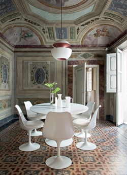 Here Comes The Sun 450 pendel, biały/miedź