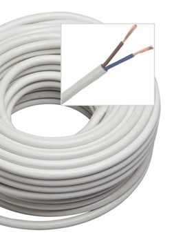 Przewód plastikowy, Biały (sprzedawany na metry)