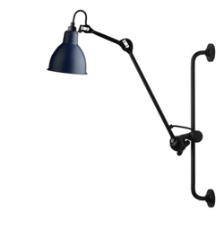 Lampe Gras No 210 kinkiet, czarny/niebieski