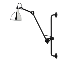 Lampe Gras No 210 kinkiet, czarny/chrom