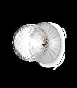 Liila 1 medium kinkiet / lampa sufitowa IP44, light silver/przezroczysty