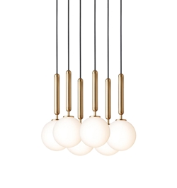 Miira 6 pendel, opal/mosiądz