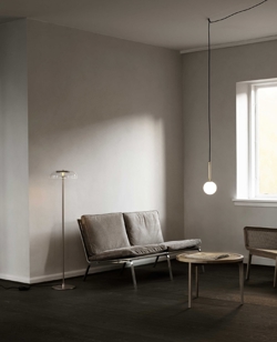 Miira 1 lampa wisząca, mosiądz/opal