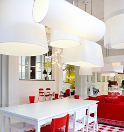 Oval Light lampa wisząca, biała