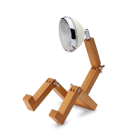 Mini Mr. Wattson lampa stołowa, Vintage biały