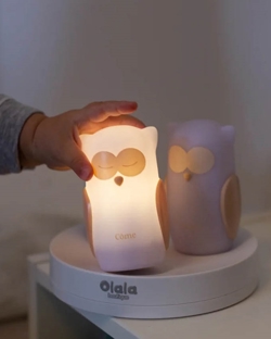 Lampka nocna Trio Sowa, biała