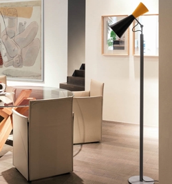 Parliament lampa podłogowa, czarna/żółta